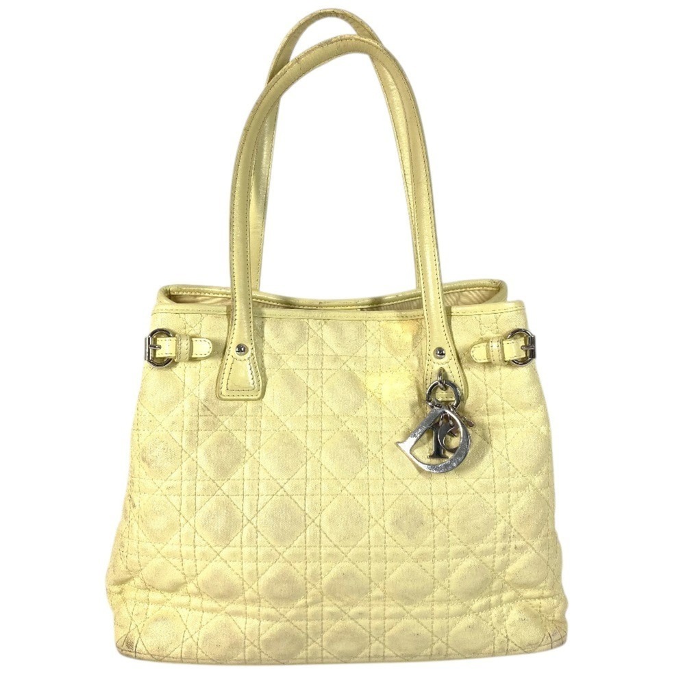 Christian Dior Dior Cannage Quilted Logo Bag, Shoulder Tote Leather, Coated C...